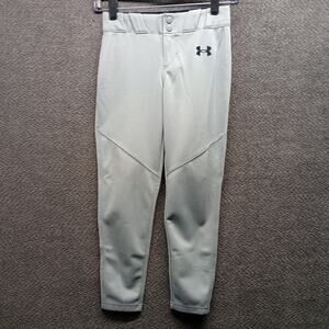 Under Armour Youth Baseball Pants Gray Athletic Fit Game Practice Uniform Boys